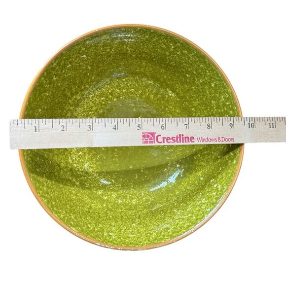 Over and Back Italy Serving Bowl Green Speckled Kitchenware Salad Pasta READ - Picture 6 of 8